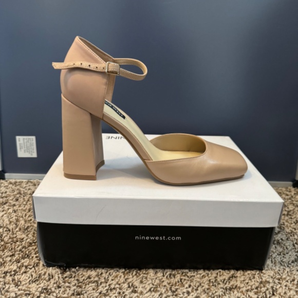 Nine west nude heels size 9 new - Picture 1 of 2